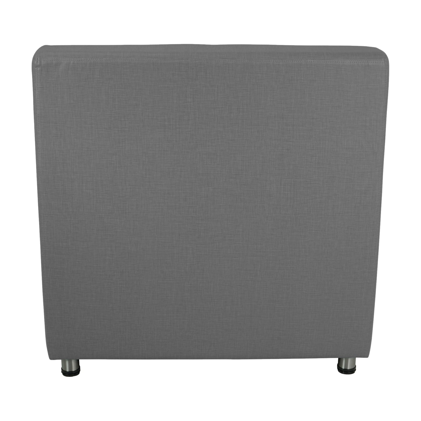 FDP Pro Series Connect Modular Chair Designed for Custom Configurations and Interconnectivity Hand Upholstered Commercial Furniture for Hotel Lobby, Office, Restaurant, Library- Slate Gray Crosshatch