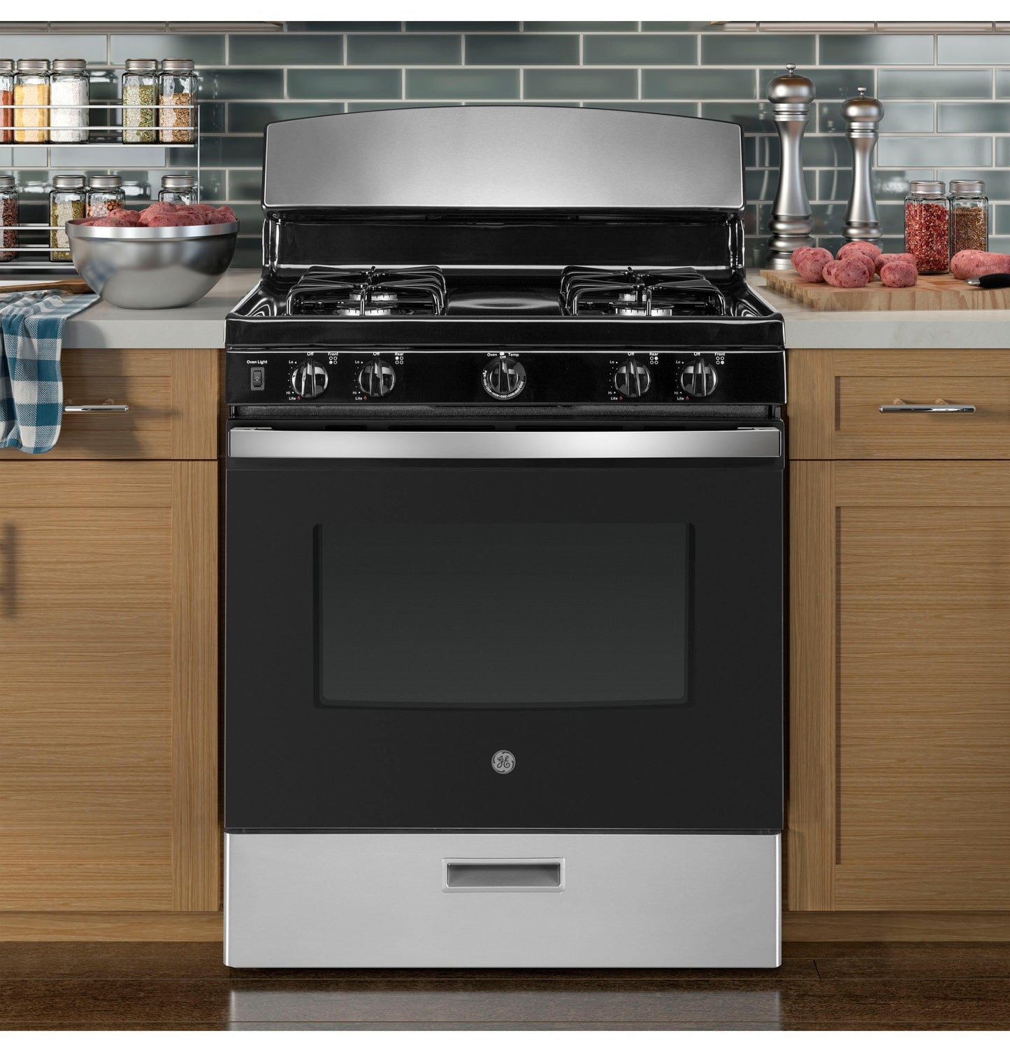 GE® 30" Free-Standing Gas Range, Stainless Steel