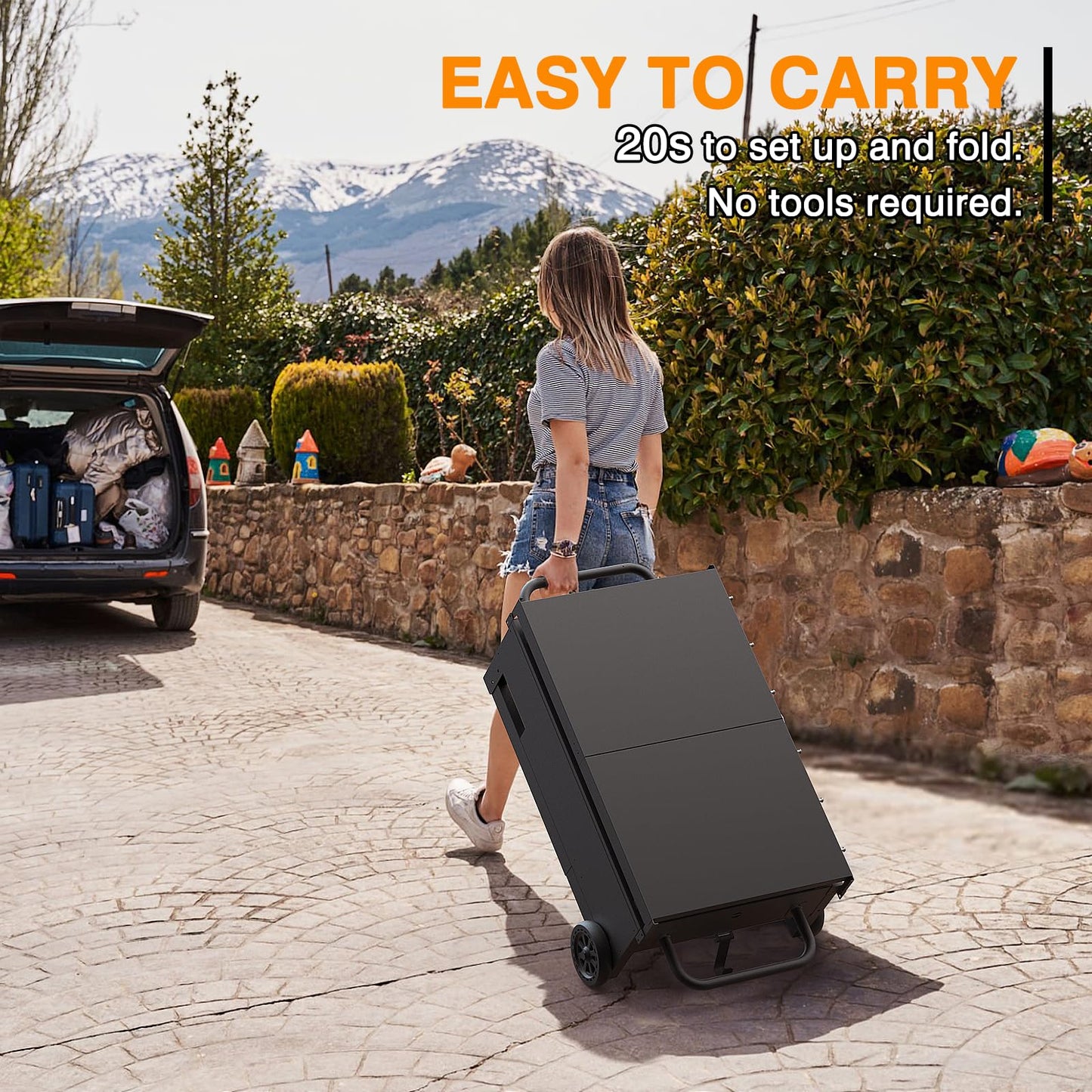 ADREAK 3 Burner Foldable Gas Griddle, 32 Inch Stainless Steel Portable Detachable Propane Griddle, 45,000 BTU Flat Top Barbecue Grill with Side Shelves for Camping
