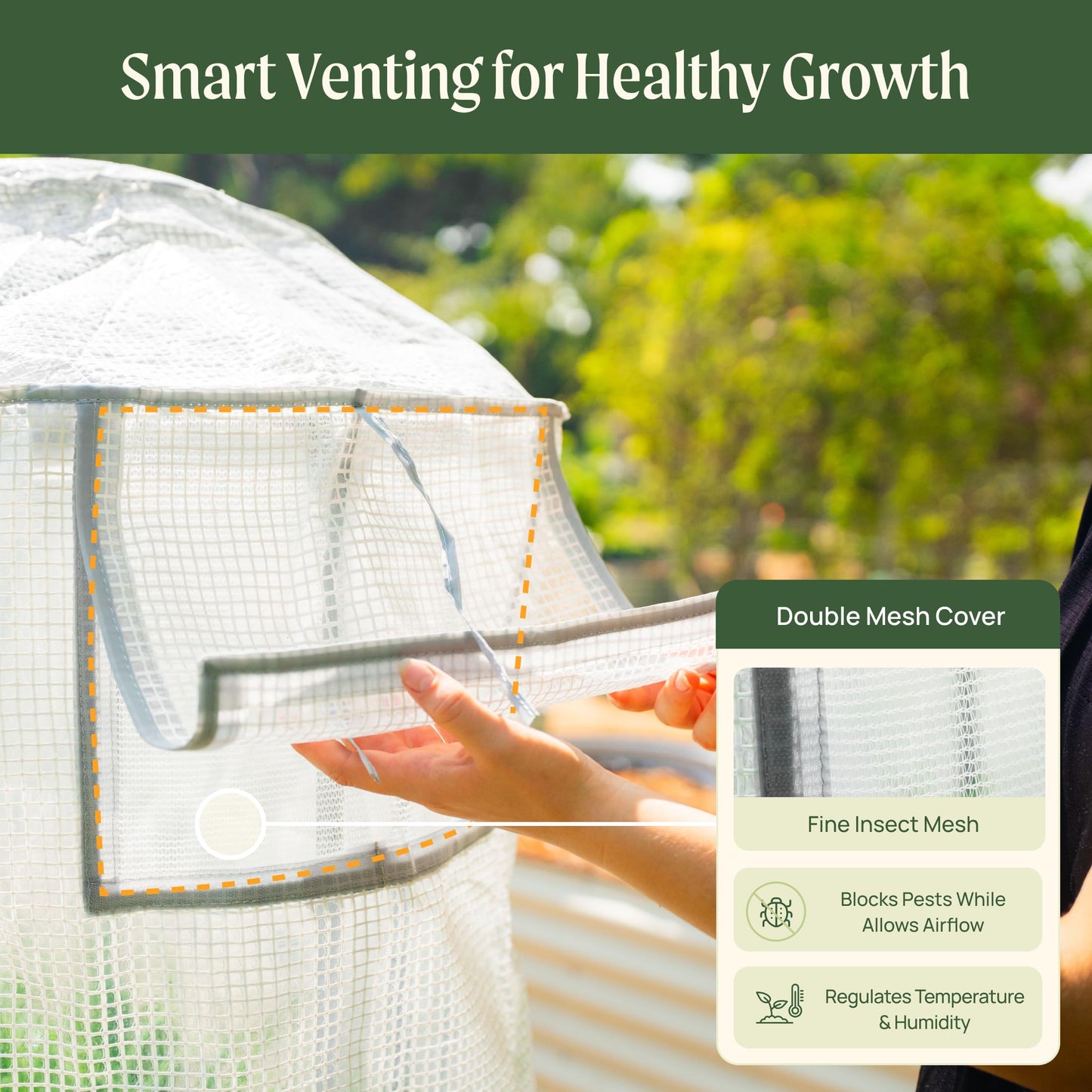 Vego garden Frost Greenhouse Cover System for 2.0' x 6.5' (6 in 1) Garden Bed(No Frame)