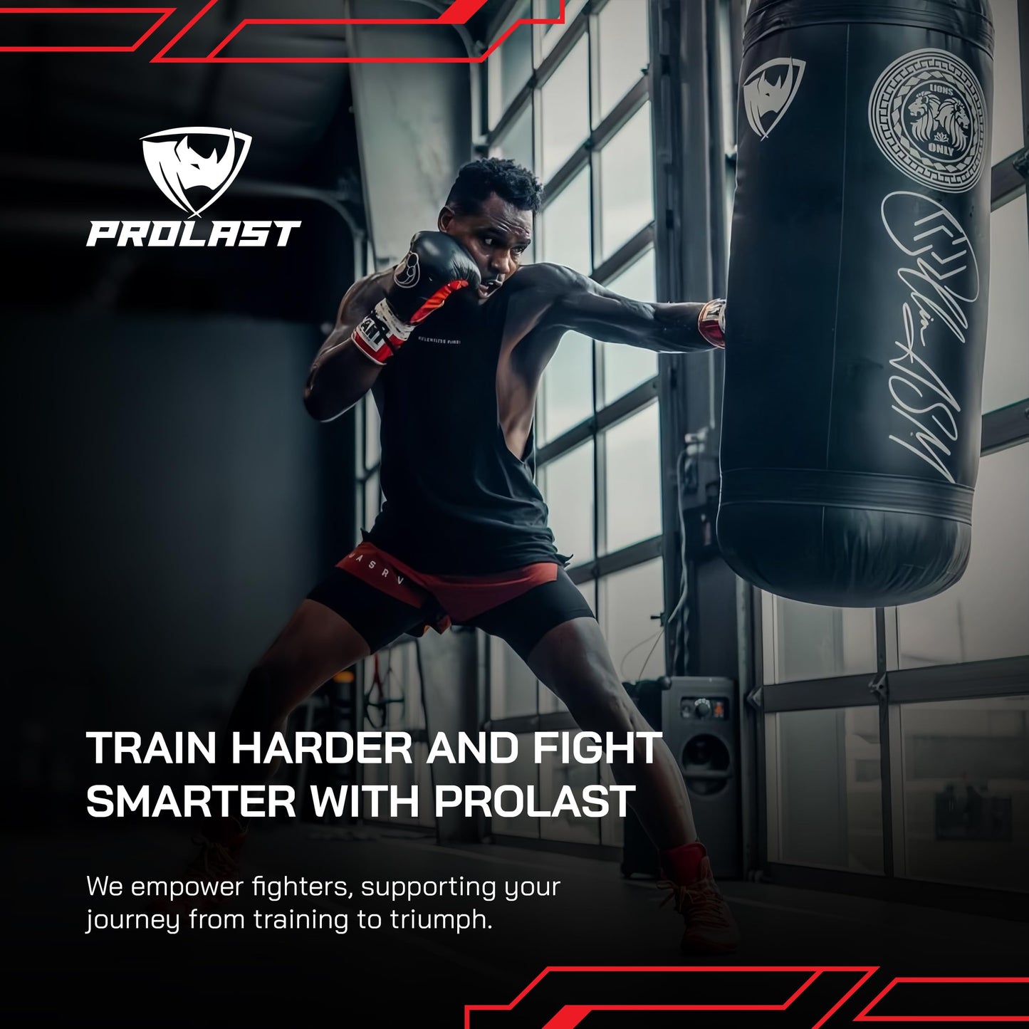 PROLAST Luxury Extra Large Heavy Punching Kicking Bag for Adults, Boxing, MMA, Martial Arts, Muay Thai, Strength Training Equipment, Filled, 4ft, 135 lbs, White and Black with Gold Trim