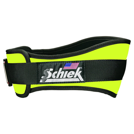 Schiek Sports 2006 Nylon 6 Inches Weight Lifting Belt - Support Belt for Power Lifting - Long Lasting - Neon Yellow