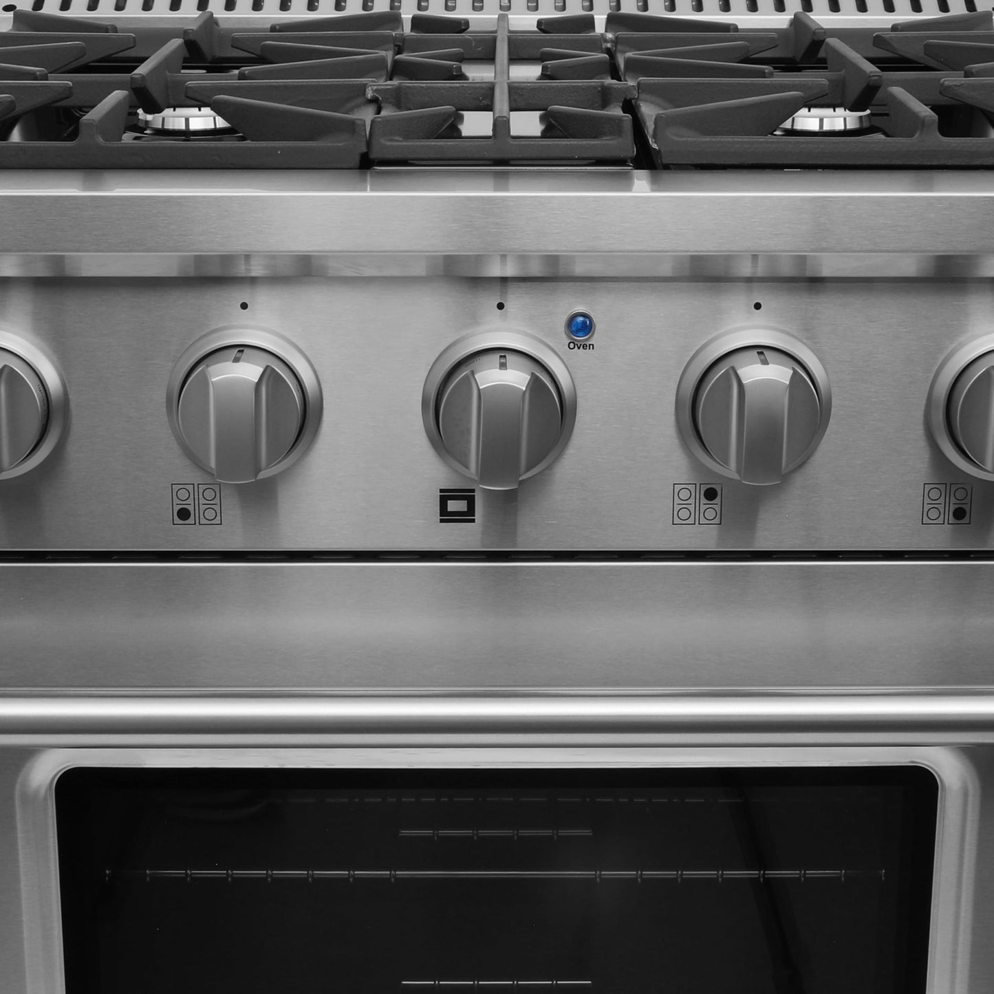DUURA Elite Gas Range with 4 Burner Cooktop Freestanding with Porcelain Convection Oven and Broil Function, Continuous Grates with Stainless Steel Construction, 30-Inch, Metallic