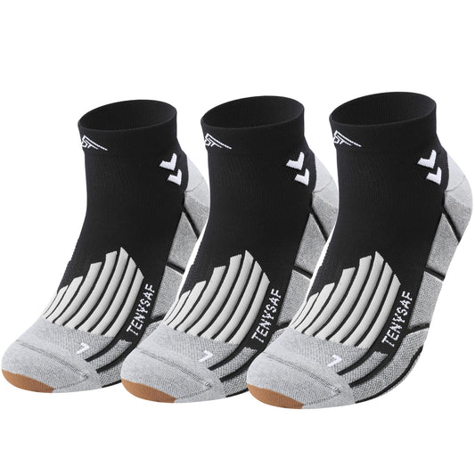 TENYSAF Mens Compression Socks for Running: Anti-Blister Ankle Socks 3 Pairs Athletic Socks for Runners Outdoor Hiking 2026