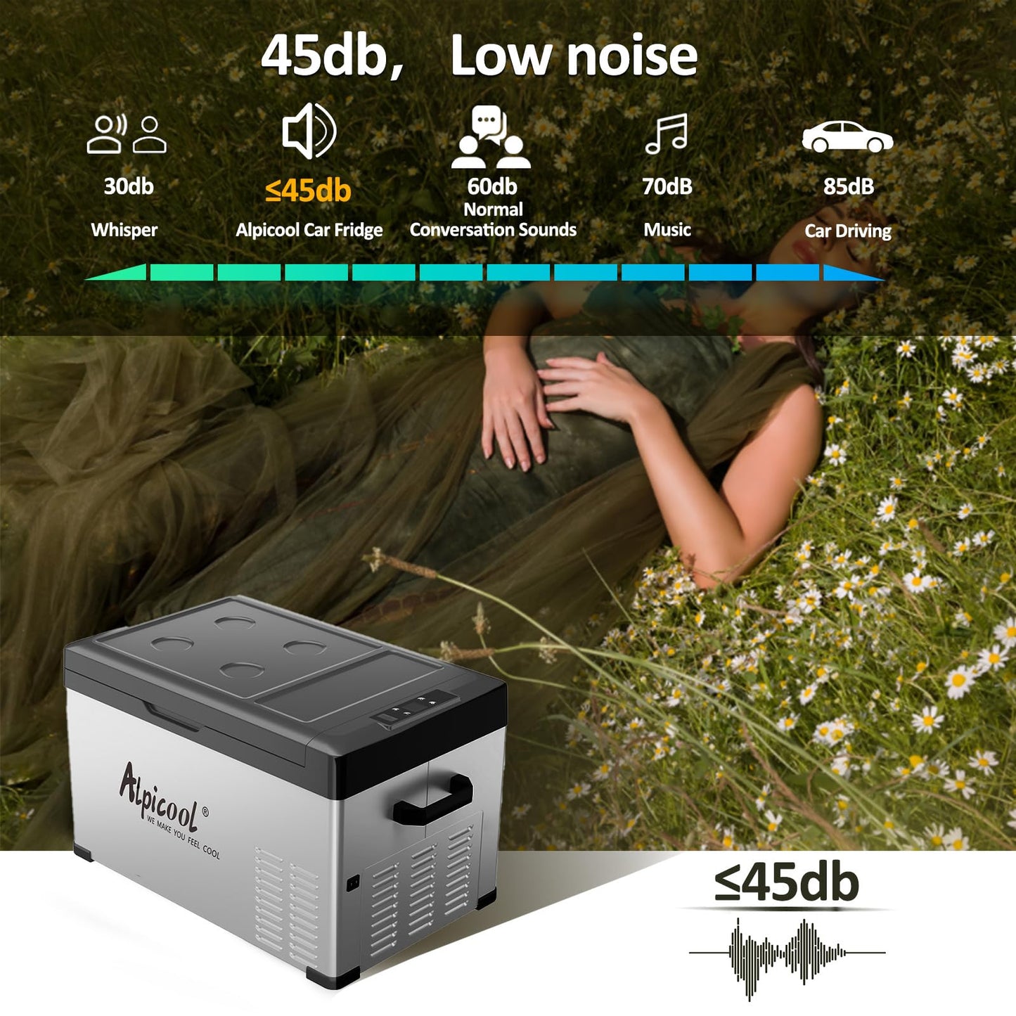 Alpicool C30 Portable Car Freezer, 12 Volt Refrigerator, 28 Quart(26.7 Liter) Fast Cooling 12V Car Fridge, Car Cooler for RV, Truck, Camping, Outdoor -12/24V DC and 100-240V AC