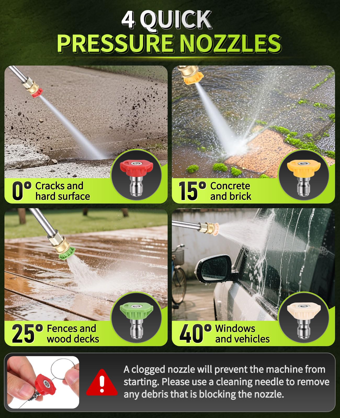 WorkBless Electric Pressure Washer, 1700 PSI Max 1.3 GPM Power Washer with 3 Nozzles, High Pressure Washer with Foam Cannon for Car, Driveway, Patios