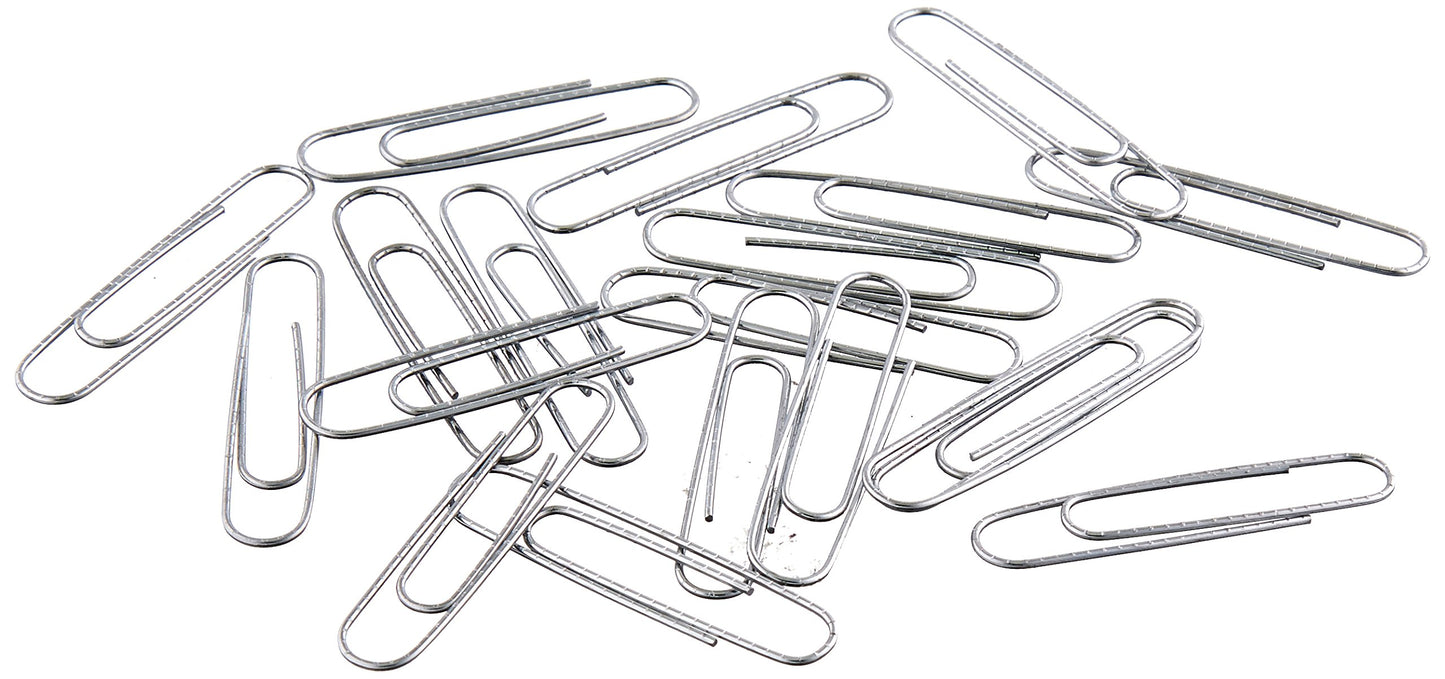 Amazon Basics Jumbo Size Office Paper Clips, Non-Skid, Silver, 1000 Count, 10 Packs of 100, A7072557