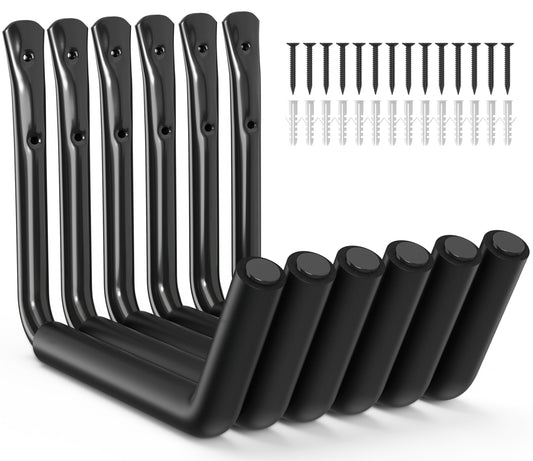 niffgaff Heavy Duty Garage Storage Hooks - 120 LB Capacity Wall Mounted Rack for Kayaks, Ladders, and Bikes