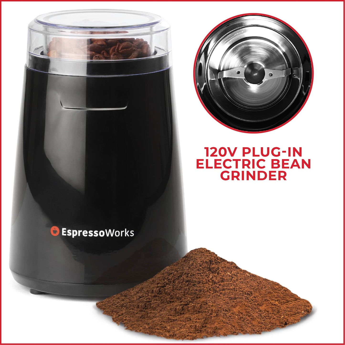 EspressoWorks 19-Bar Espresso, Latte and Cappuccino Maker 10-Piece Set - Brew Cappuccino and Latte with One Button - Espresso Machine with Milk Steamer 1250W - Coffee Gifts (White)