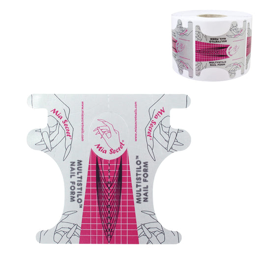 Mia Secret Multistilo 500 PCS - Nail Extension Tips, Forms for Acrylic & Gel Nails - Guide Stickers