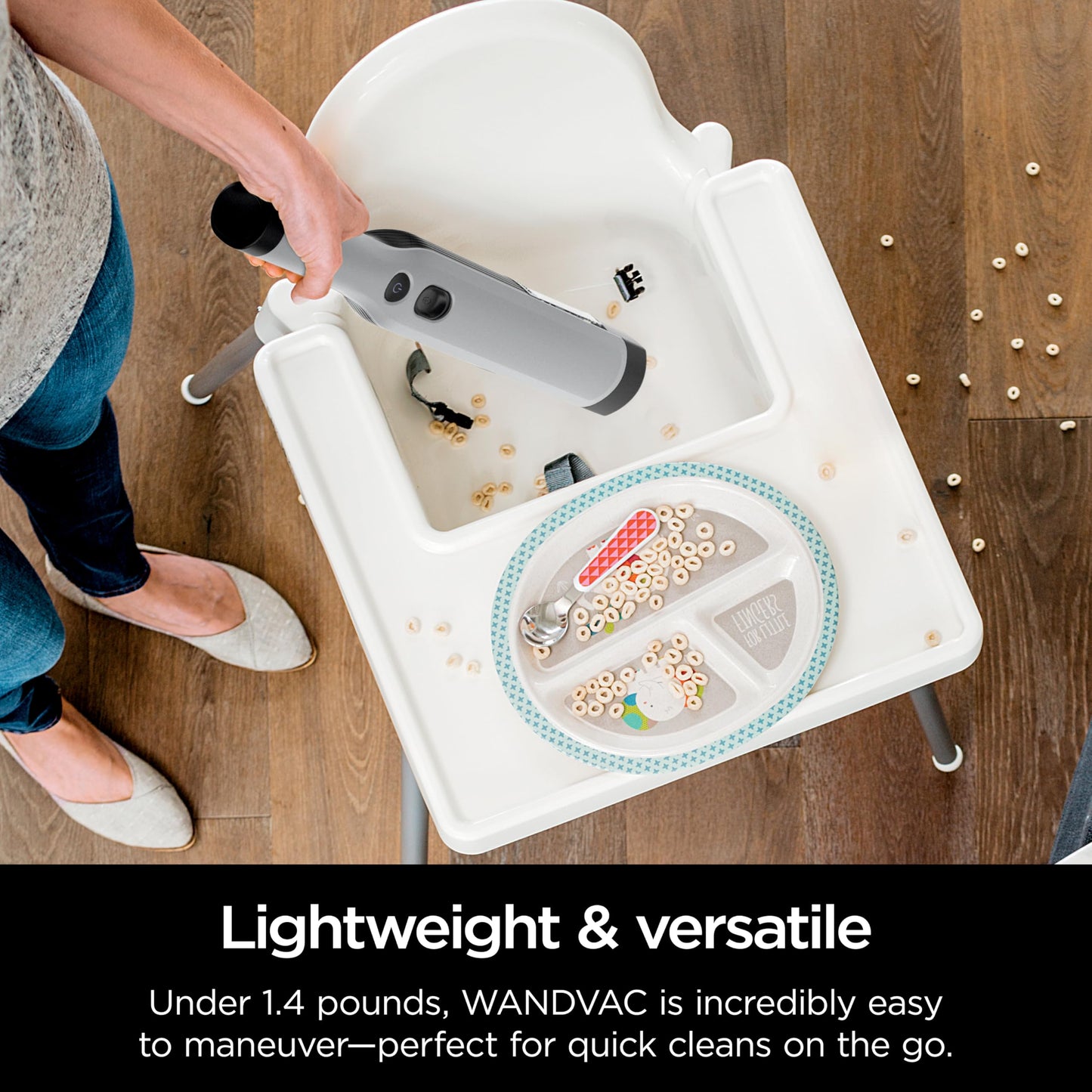 Shark WANDVAC Cordless Hand Vac, Lightweight, Versatile and Portable at 1.4 lbs., Powerful Suction, Charging Dock, One-Touch Empty, NEW Furfins Tool & Crevice Tool for Pet & Home, Gray, WV201WH