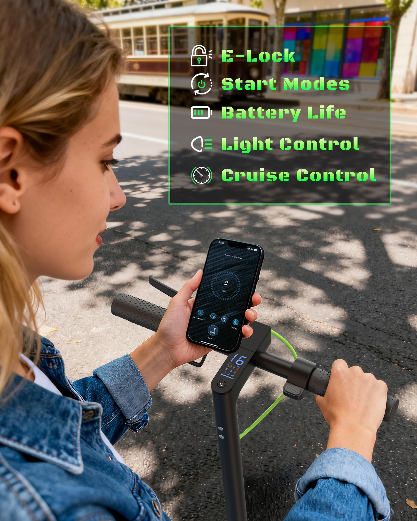NAVIC Electric Scooter with Dual Suspension, 8.5" Tires, 350W Motor, 19 Mph, Max 18 Miles Range, Foldable E Scooter for Adults with Braking, App Control