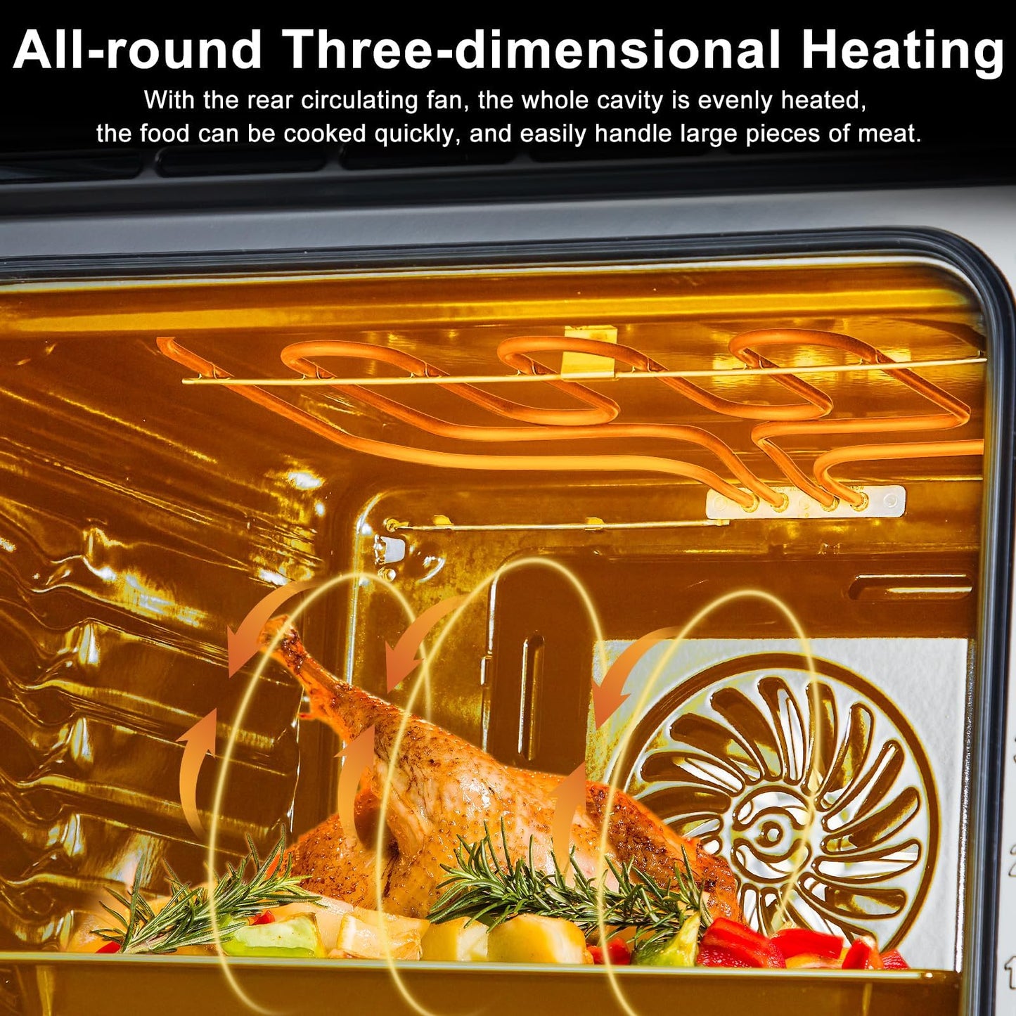 24 Inch Single Wall Oven, 2.5 Cu.ft Built-in Electric Wall Oven with 8 Cooking Functions in Stainless Steel, Mechanical Knob Control