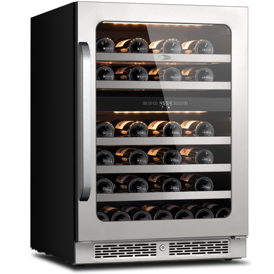 Whynter 46 Bottle Wine Cooler Refrigerator, 24 Inch Wine Fridge Dual Zone, 40-65°F Digital Control Home/Bar/Kitchen (5.65 cu.ft)
