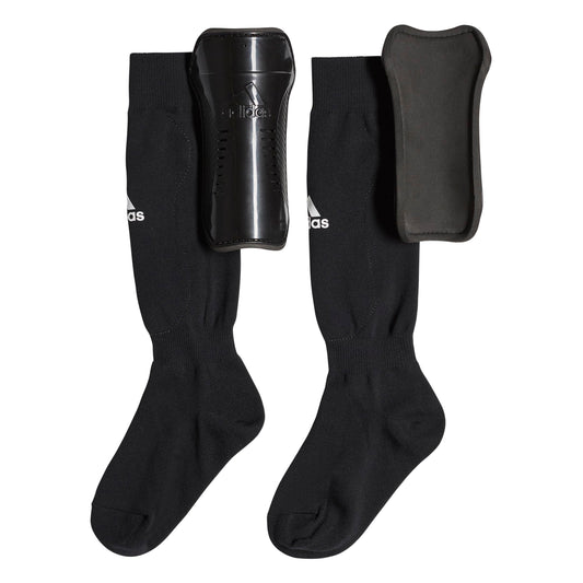 adidas Unisex-Child Performance Youth Sock Shin Guards, Black/White, Small