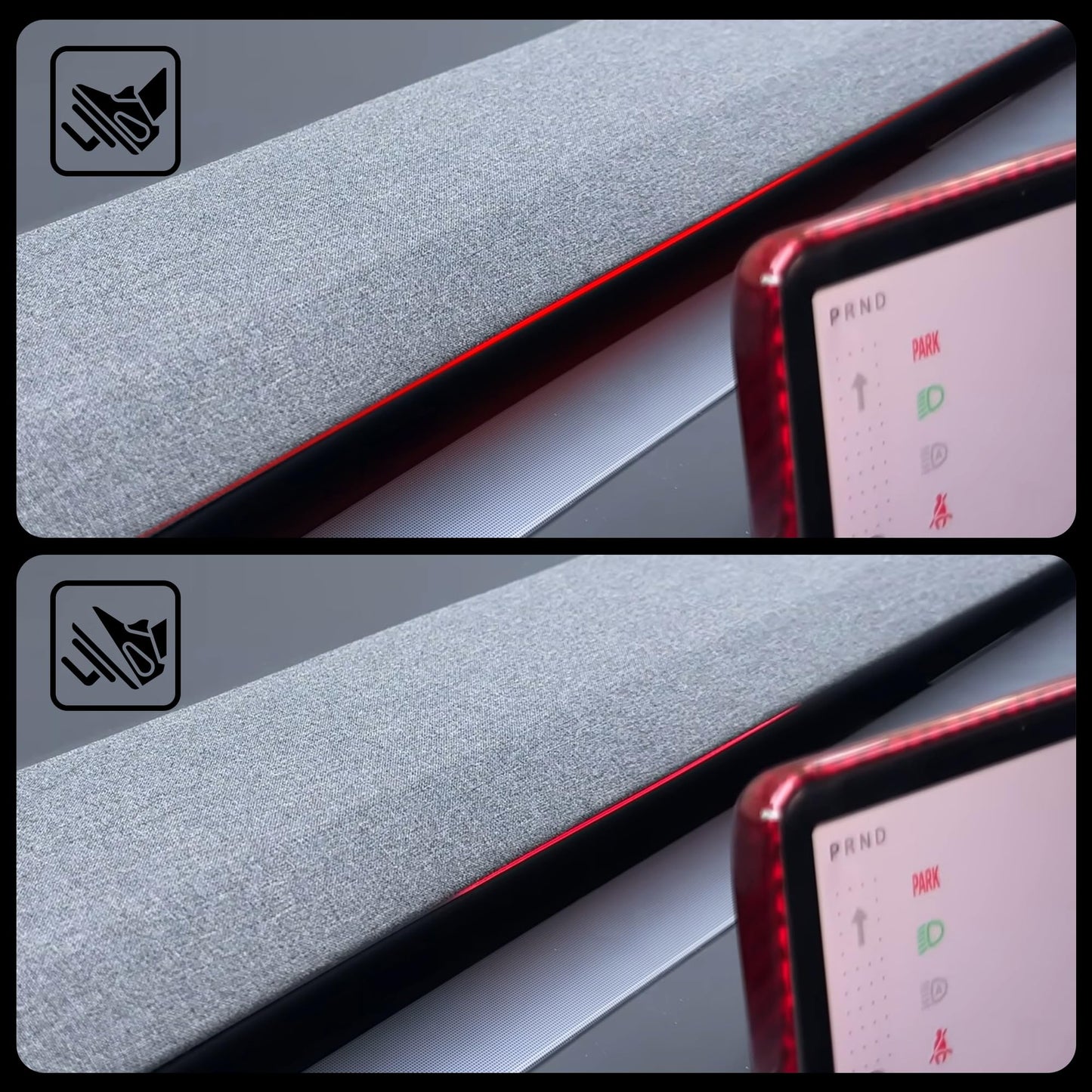 Ambient Light Blind Spot Detection for TSLA Model Y Juniper 2026 & Model 3 Highland 2024-2025 Multi Color Effect Warning Light Strip LED Safety Indication Monitor Accessories