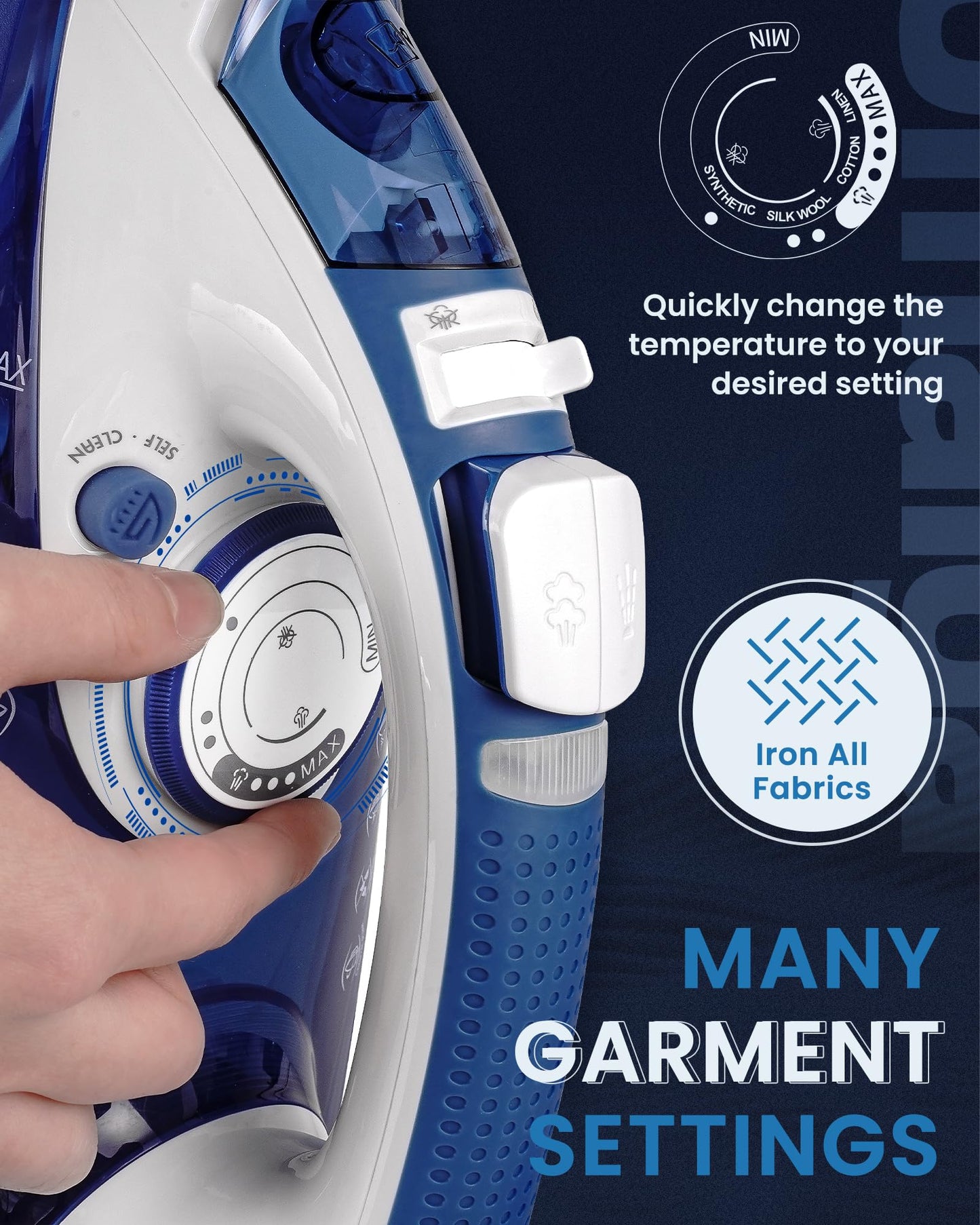 OMAIGA Home Steam Iron Bundle Set, Efficient Ironing, Easy to Carry, Suitable for All Kind of Garments