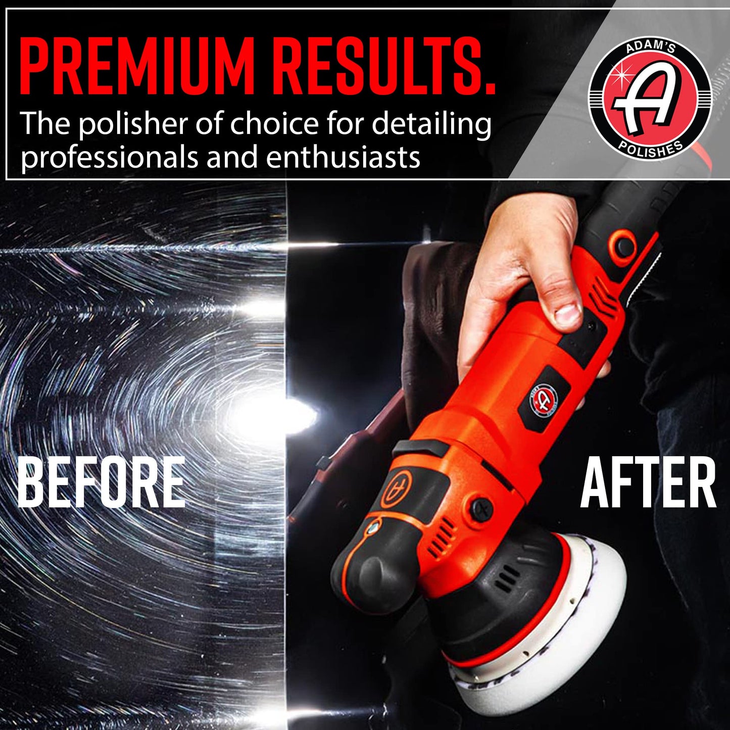 Adam's Polishes SK Pro 15mm Car Polisher - Professional Buffer Polisher For Car Detailing | Use W/Car Polish, Polishing Compound, or Car Scratch Remover | Car Wash Clay Bar Ceramic Coating