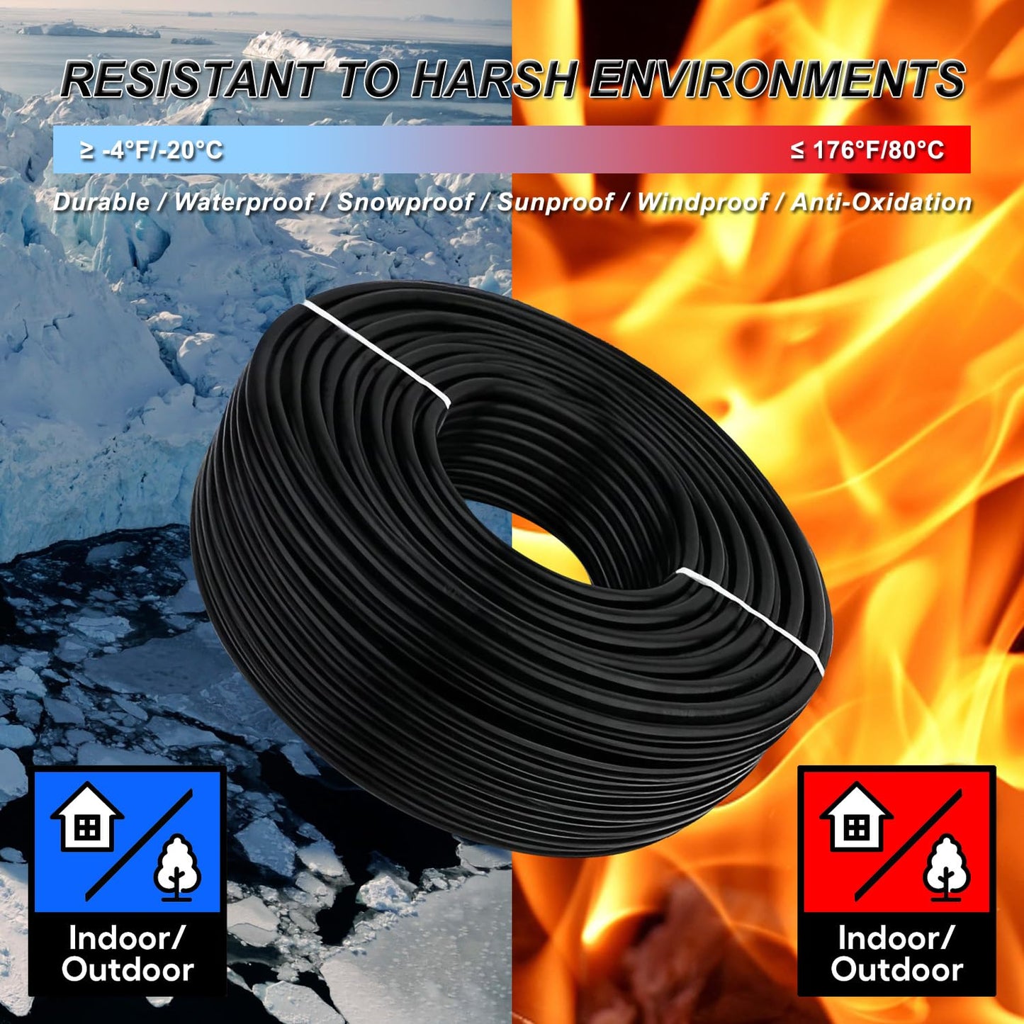LINKSQ UL2464 50FT 14 Gauge 6 Conductor Electrical Wire, Tinned Oxygen Free Copper 6 Wires, 14/6 AWG Landscape Wire, OFC Speaker Cable, Low Voltage Wires, Automotive Battery Wire Cable