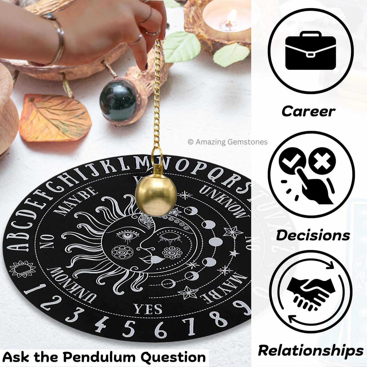 Amazing Gemstone Healing Metal Pendulums for Divination, Gold Openable Ball Steel Copper Pendulum High Energy Pendulo de Bronce Pendulos de Mesa MP97