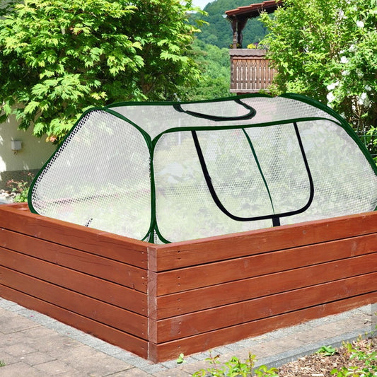 Garden Rows Accelerator Plants Cover-Garden Greenhouse with Roll-up Zipper Door,Thicker PE Cover for Indoor Outdoor Vegetable Fruits Rows - 45" L x 22" W x 16" H (White, 1 Pack)