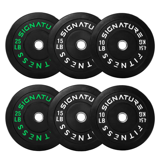 Fitvids 2-Inch Olympic Rubber Weight Plates Sets, Bumper Plates Set with Barbell for Strength Training, 100 Lbs Set, Color
