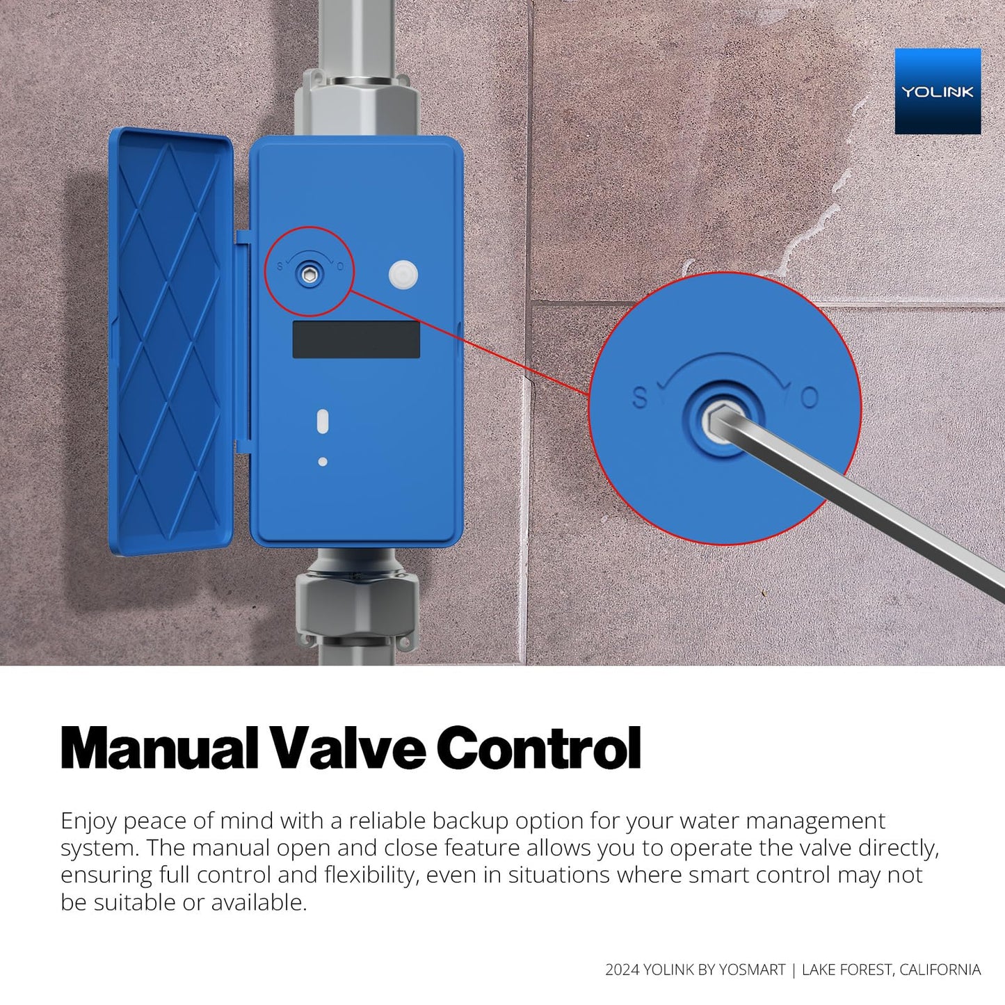 NSF Certified YoLink FlowSmart All-in-One Smart Water Meter & Auto Shutoff for 1" Pipes, LoRa Long-Range, Real-Time Leak Detection, 10-Year Battery, 80+ Device Ecosystem, Hub Included – YS5018