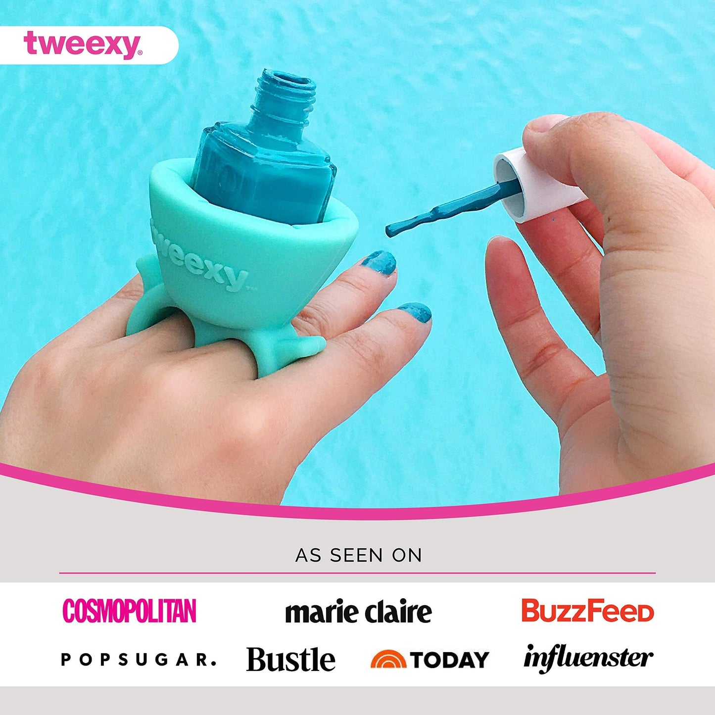 tweexy - 2 pack - Spa Green and Unicorn Wearable Nail Polish Holders