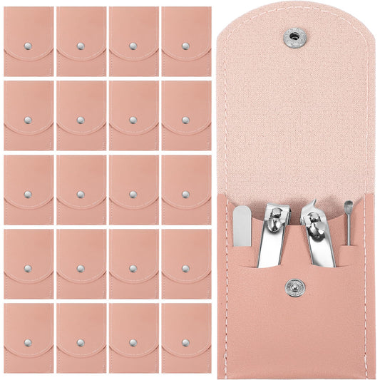 PercyEffie 20pcs Nail Clipper Set Manicure Set Bulk 4in1 Mini Manicure Kits Bulk For Gift Sets Manicures Kit For Women Beauty Pedicure Kit small bulks gifts for women Wrapped Nail Clippers for Home
