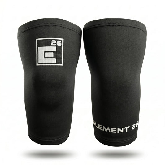 Element 26 Agility Knee Compression Sleeve - 1 Pair (3mm) Compression Knee Sleeve - Knee Support for Working Out - Running & Weight Lifting Knee Sleeves | For Men & Women (Medium, Black)