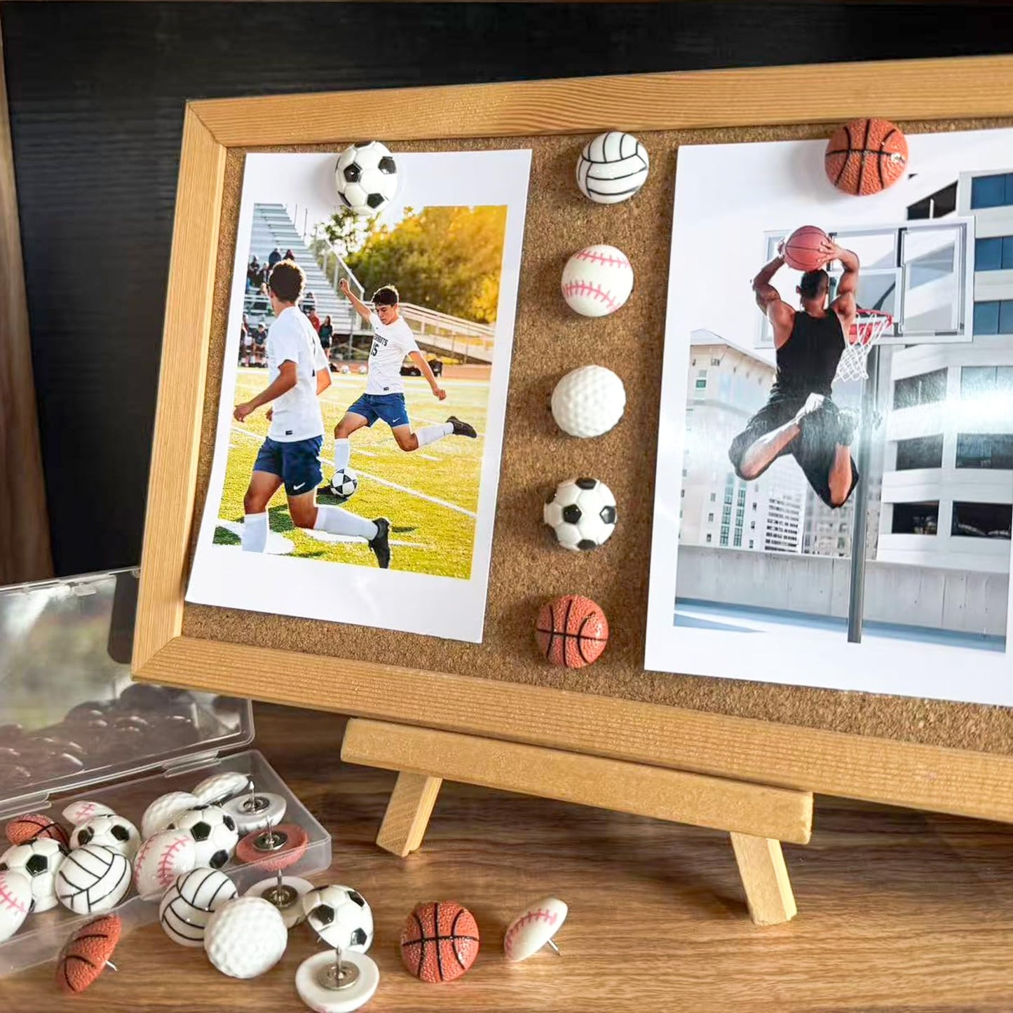 Push Pins for Wall,25Pcs Sports Decorative Push Pins, Thumb Tacks for Bulletin Board, Photos Wall & Maps, Desk Decor for School Offices (Golf)