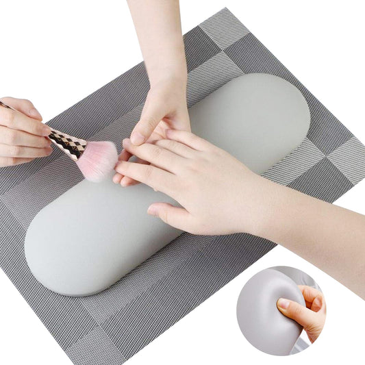 Nail Arm Rest Nail Art Tech Must Have Nail Tech Tool Manicure Hand Rest Pillow Cushion Hand Rest Sturdy Soft Leather Nail Pad For Salon Pedicure Manicure Hand Rest Hand Pillow Grey No Stand