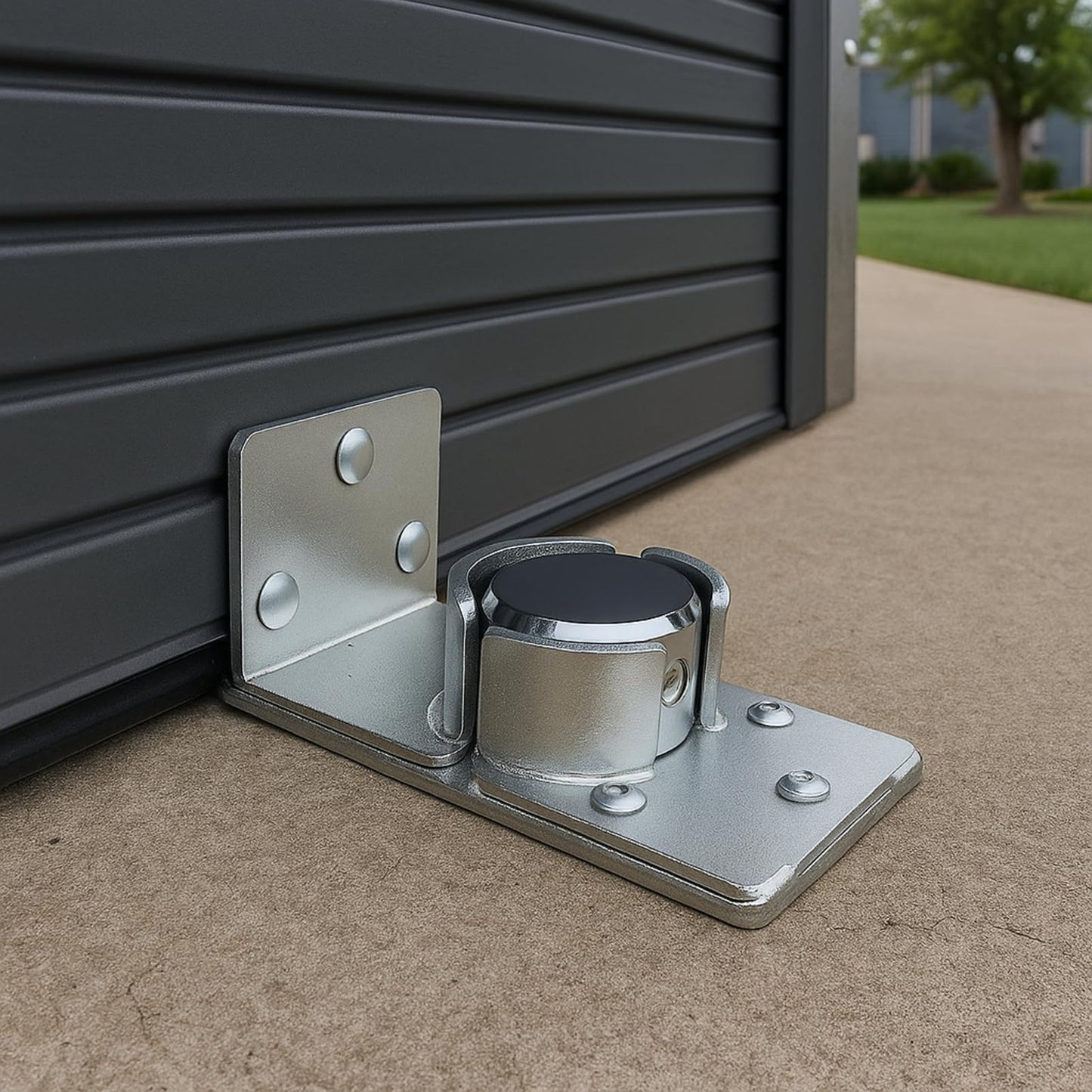 Heavy-Duty Solid Steel Roll-Up Door Lock，High-Security Hidden Shackle Padlock and hasp Set, Comes with 2 Keys, specifically Designed for Garage Doors to Prevent Unauthorized External Access