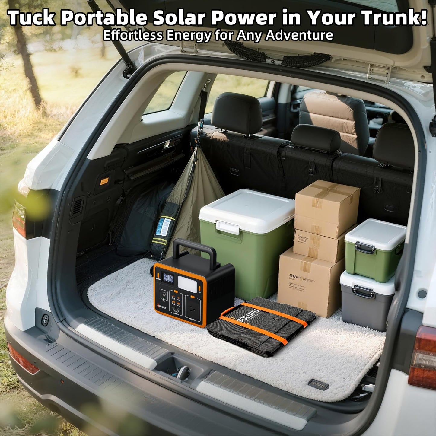 SOLUPUP 288Wh Solar Generator with 100W Foldable Solar Panel, Portable Power Station & Battery Bank Included 8-Fold Design Solar Panel for Camping, RV, Outdoor Adventures