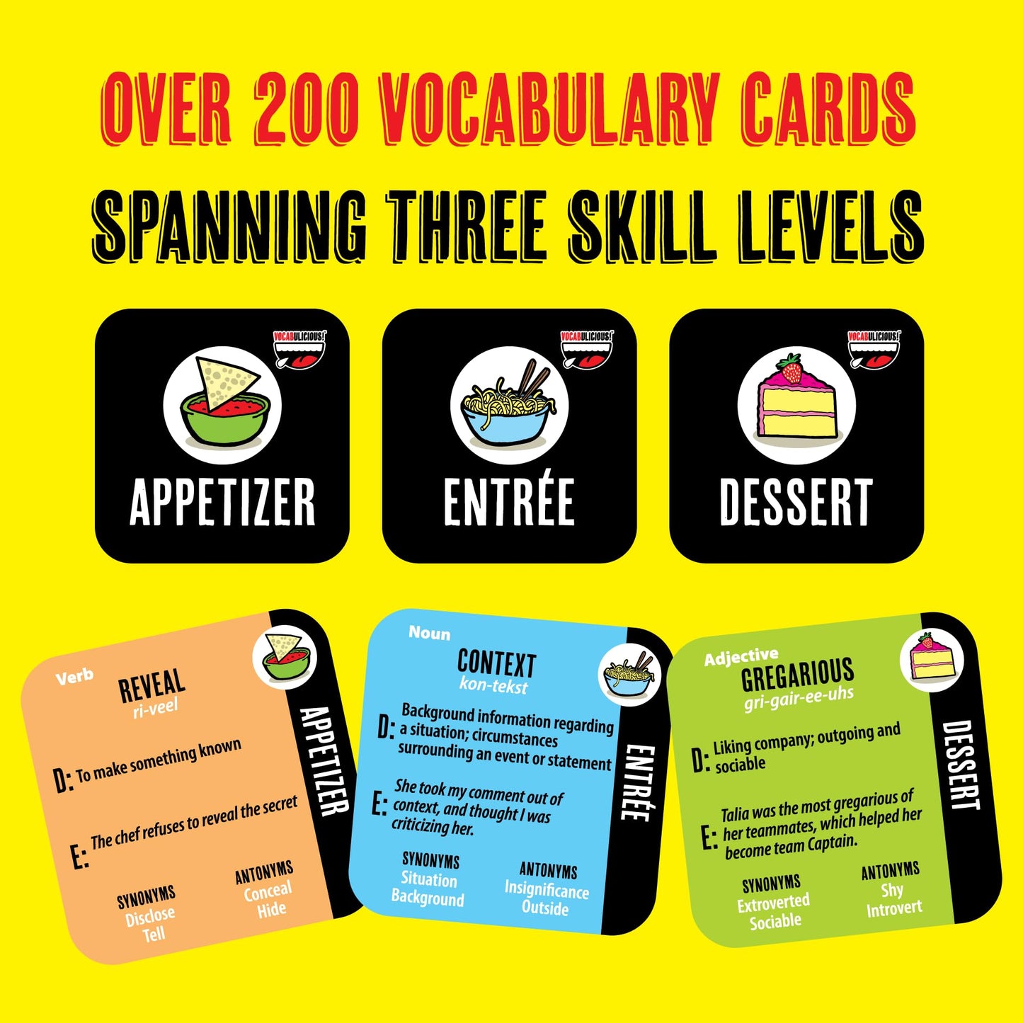 Semper Smart Games VOCABULICIOUS! The Vocabulary, Word and Conversation Game That Makes Mealtime More Meaningful.