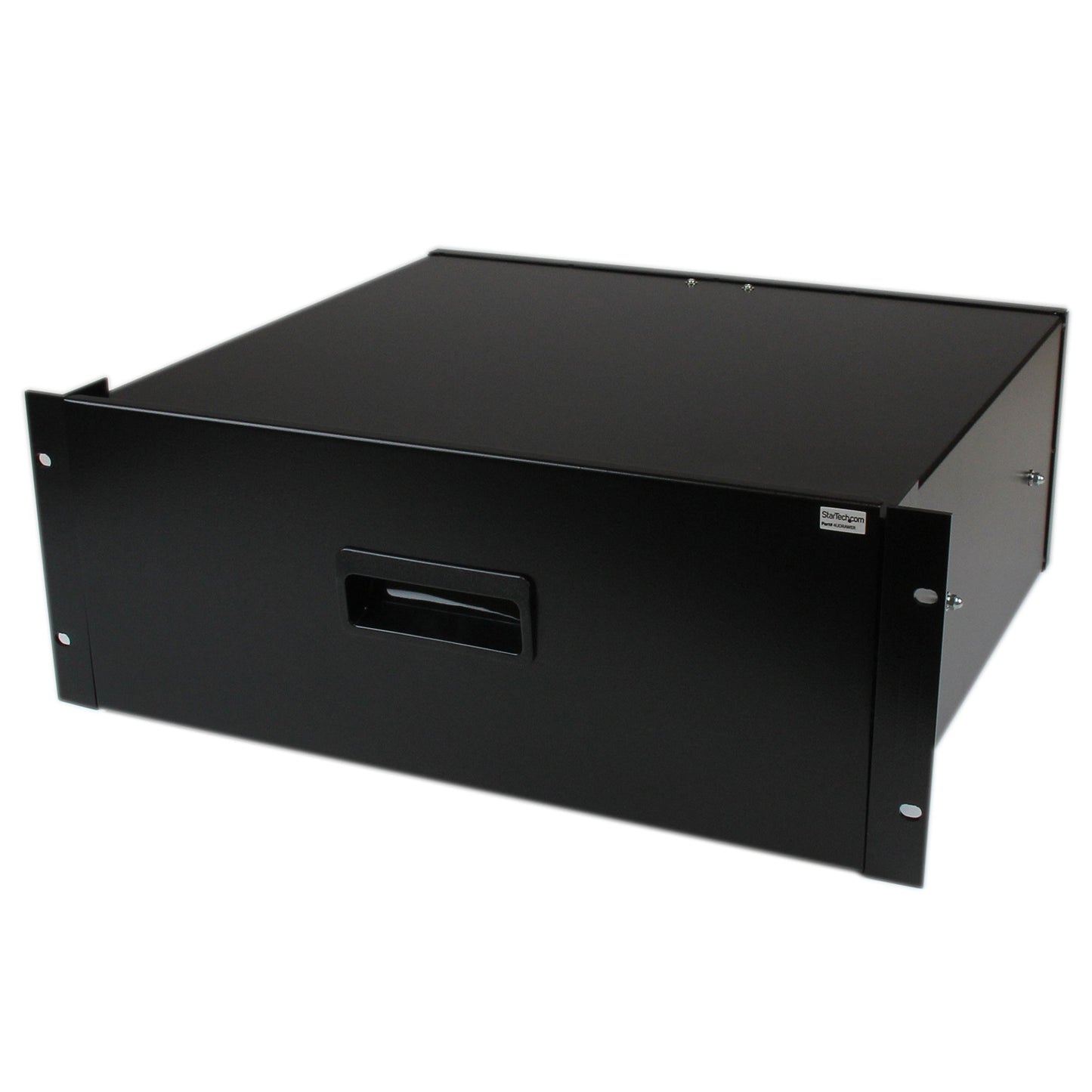 StarTech.com 4U Rack Mount Drawer - 55 lb (25 kg) - 4U Steel Storage Rack Drawer for 19" AV / Sever / Network Equipment Rack or Cabinet (4UDRAWER) Black