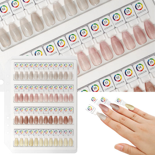 C12rtive Acrylic Magnetic Nail Color Book Inside Page & Magnetic Nail tips,Durable, Easy to Color,Perfect for Nail Practice & Professional Use