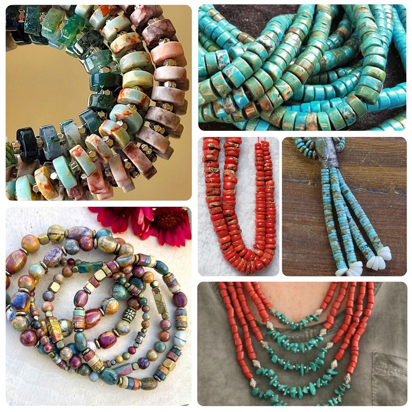 BONNY BOXX 150PCs Natural African Bloodstone Spacer Beads, Loose Semi Precious Flat Round Gemstone Heishi Disc Stone Beads for Beading Jewelry Making 4mm*2mm