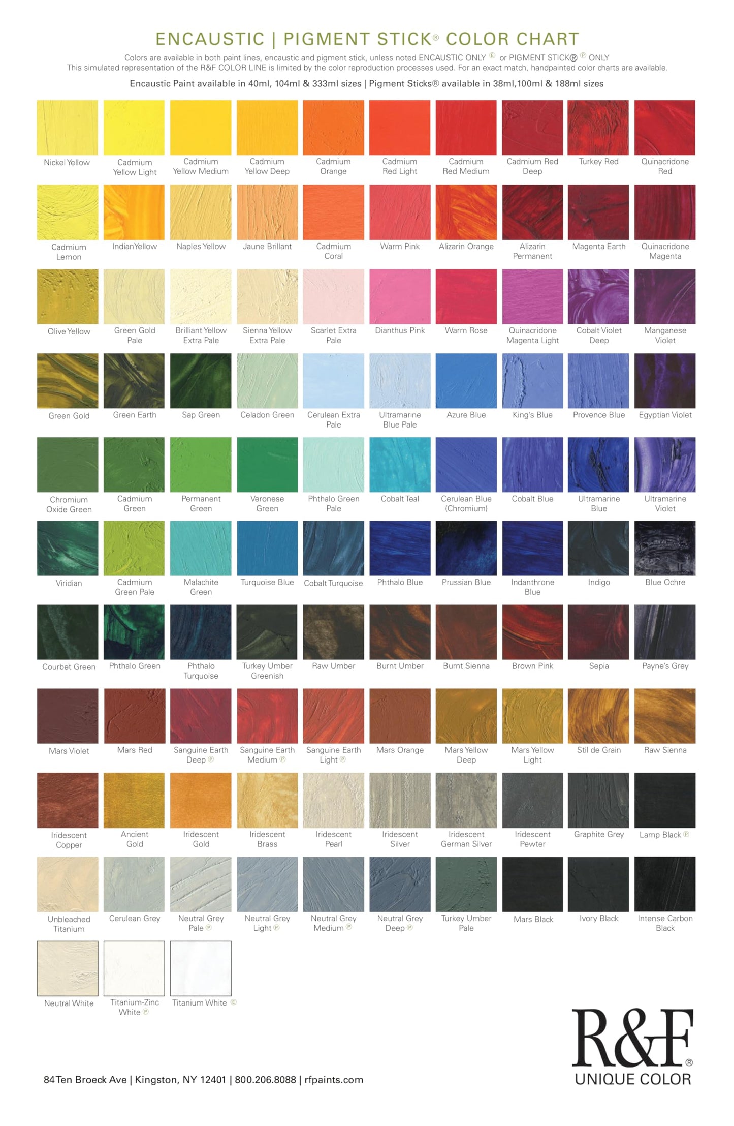 R&F Handmade Paints - Professional Oil Pigment Stick, Painters Dozen, Set of 12 Colors