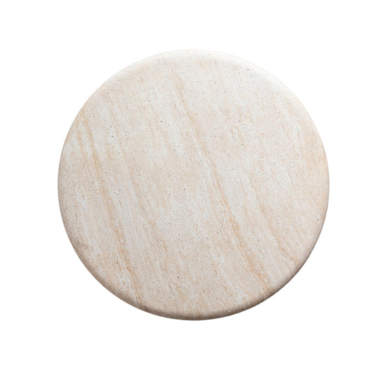 Creative Co-Op Indoor/Outdoor Concrete Table, Natural Travertine Color