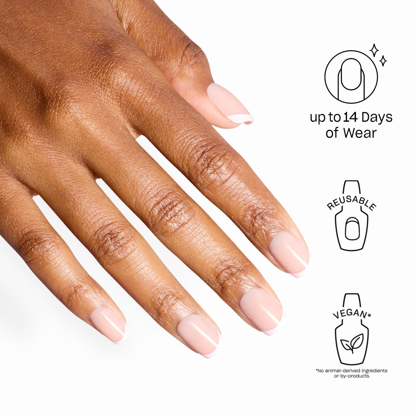 OPI On Point La Vie en Rosé | Short Squoval Opaque Neutral Pink French Tip Nail Art Press On Nails | 30 Count with Glue | Long Lasting, Reusable, Non-damaging | Spring 2026 Shades