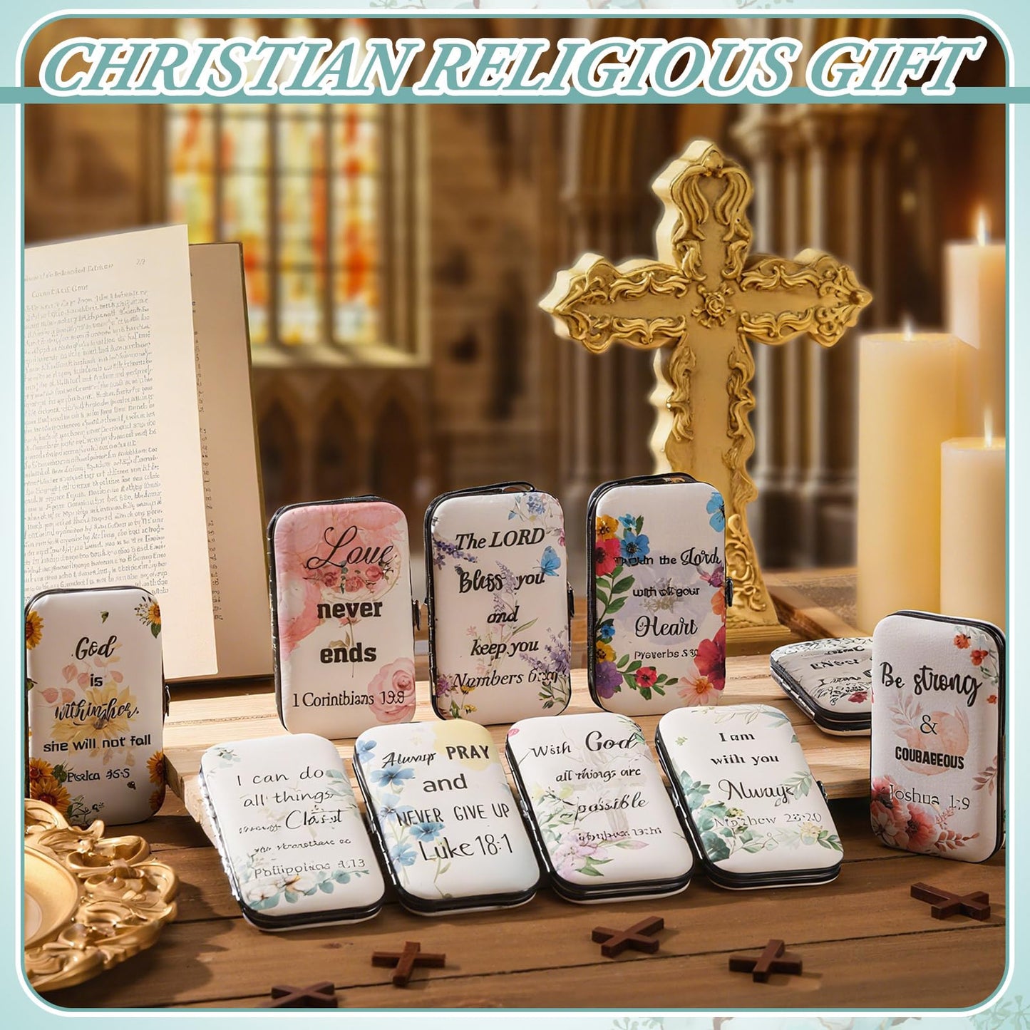 10 Sets Mother's Day Gifts Bulk Christian Gifts for Women Scripture Manicure Set Nail Clippers Bulk Mother's Day Church Religious Party Favors Christian Stuff Bible Verse Group Favors for Women Men