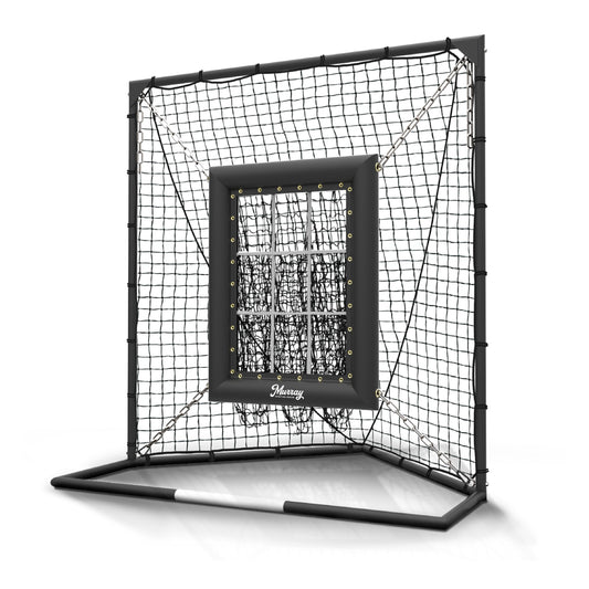 Murray Sporting Goods 9 Hole Pitching Net for Baseball & Softball, Built-in Backstop, Suspended Strike Zone Target, Heavy Duty Steel Frame