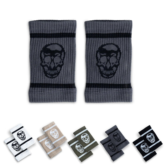 Gymreapers Sweat-Wicking Wrist Sweatbands – Breathable Cotton-Blend Athletic Wristbands for Gym, Tennis, Basketball, Running – Non-Slip, Durable Workout & Training Gear (Gray)