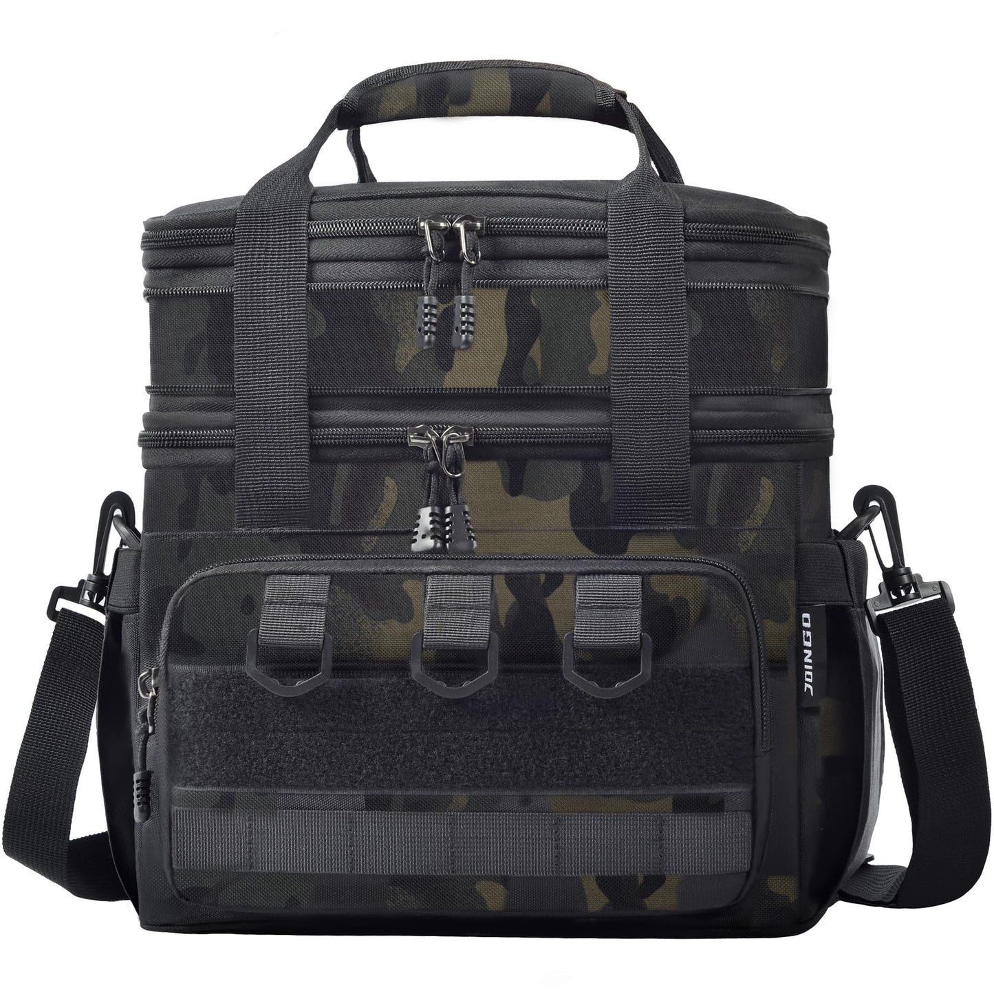 JOINGO Tactical Lunch Box for Men Women-Insulated Leakproof Lunch Bag with Adjustable Shoulder Strap, Durable Expandable Cooler Bag for Work Office Travel Camping Hiking, Large Meal Pail Adults(Camo)