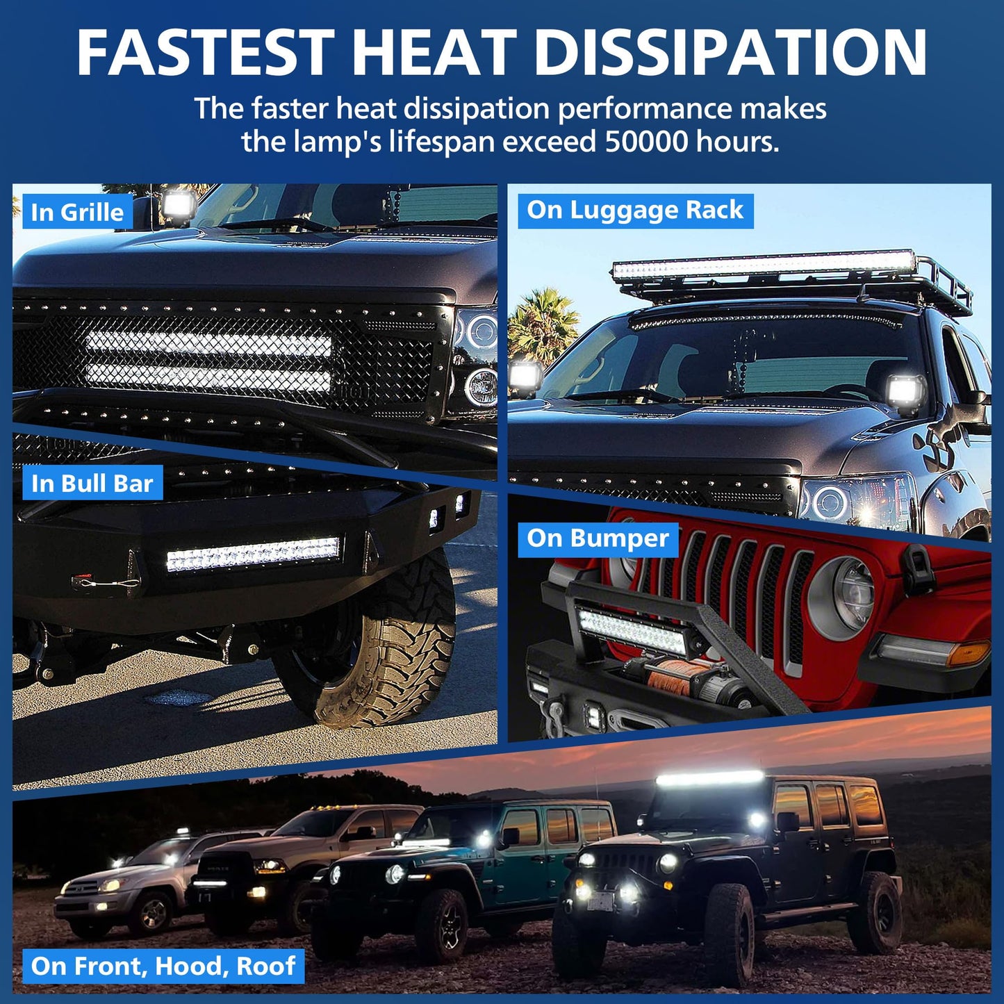 4WDKING RGB LED Light Bar for Pickup,32 inch Multi-Color Flood Spot Combo LED Fog Driving Pods IP68&IP69K Waterproof for Wrangler Jeep ATV UTV Cars Off Road Boat Lights