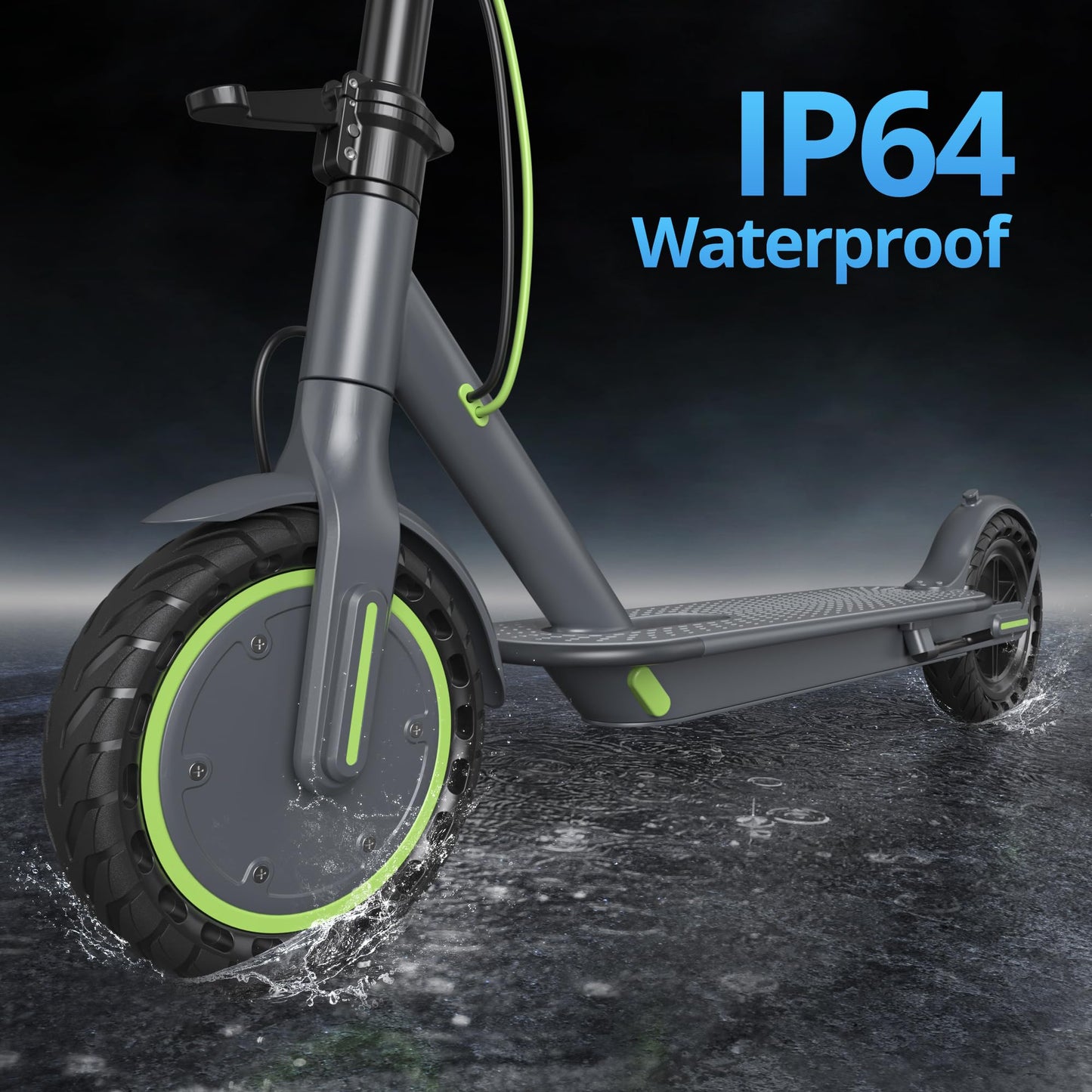 Roinside Electric Scooter - 8.5" Solid Tires, 350W Motor, Up to 19 MPH& 16 Miles Long-Range Commuting Folding E-Scooter for Adults with Dual Braking System and Smart App