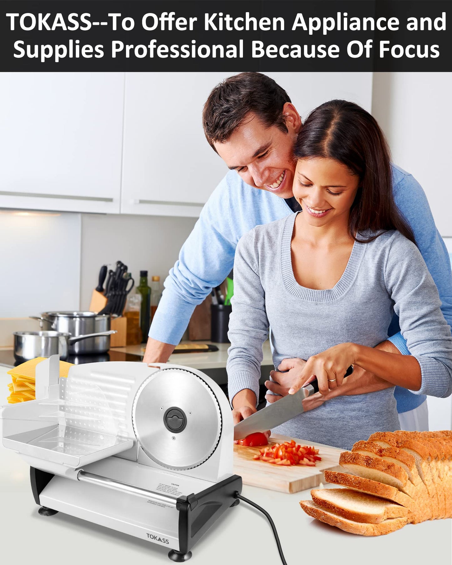 200W Meat Slicer Machine for Home Use,Deli Slicer with 2 Removable 7.5'' Stainless Steel Blades,Adjustable Dial for 0-15mm, Electric Food Slicer for Meat, Cheese, Bread,Child Lock,Easy to Clean,gift