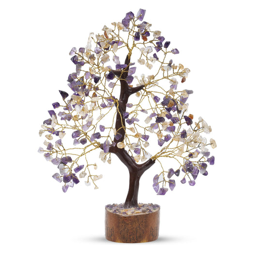 PYOR Amethyst Crystal Tree, Citrine Stone, Money Tree, Gifts for Women, Crystals, Room Decor Aesthetic, Meditation Accessories, Office Shelf Decor