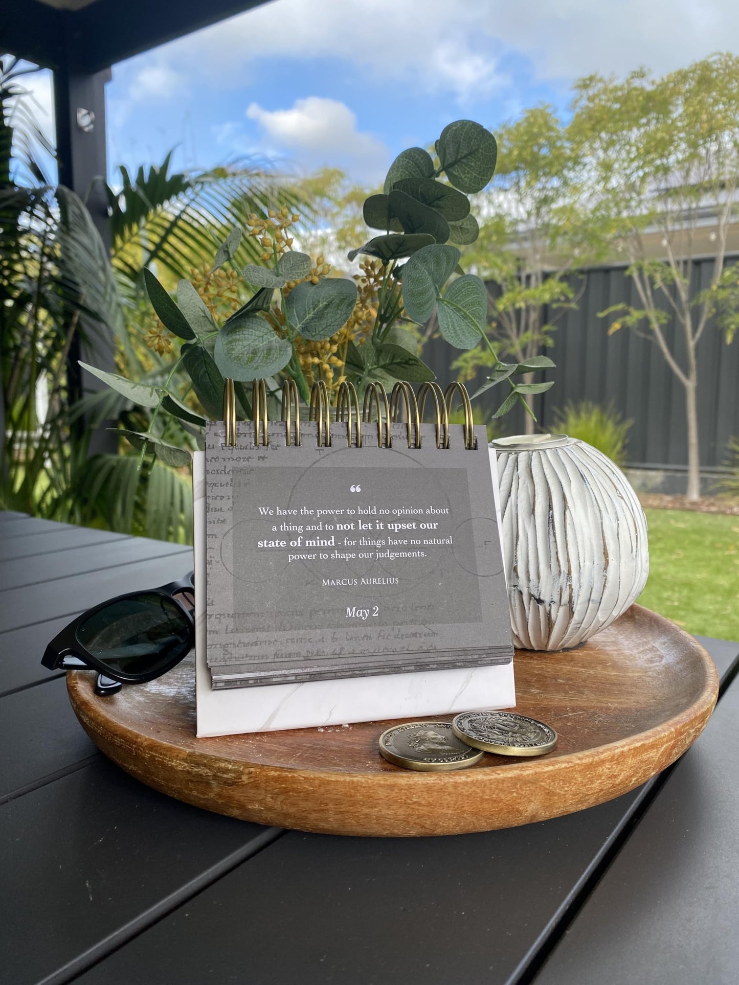 MESMOS 366 Daily Stoic Calendar, Administrative Professional Day Gifts, Inspirational Gifts for Men, Men's Gifts, Daily Affirmations Office Desk Decor for Men, Motivational Self Care Office Desk